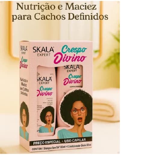 Shampoo e Condicionador Crespo Divino Skala 325ML cada