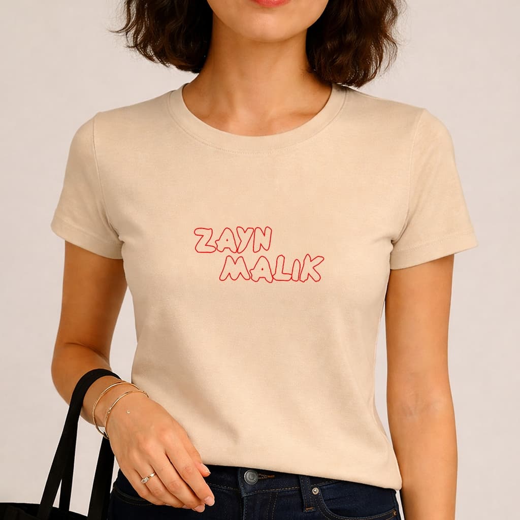 Camiseta  Zayn Malik Blusinha Babylook Basica Conforto Feminina Tendencia Banda Cantor