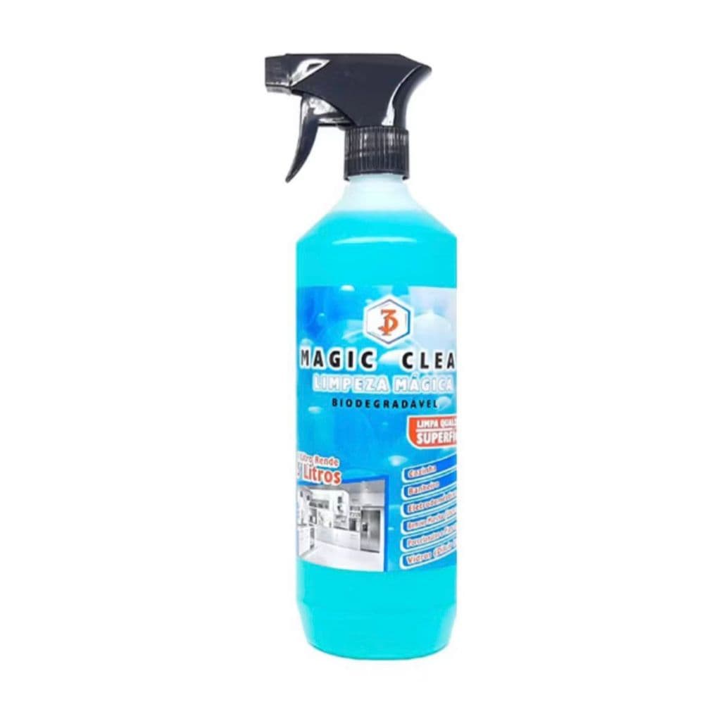 Desengraxante Magic Clean 1L Gatilho Limpeza Automotiva para Motos e Carros Remove Óleo Graxa e Cera Sem Esforço Origina