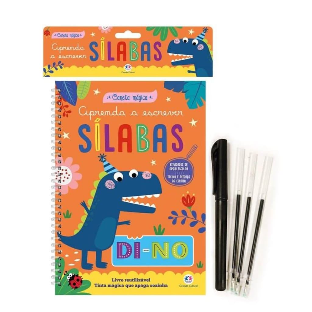 Livro Infantil Caneta Mágica - Aprenda a Escrever Sílabas