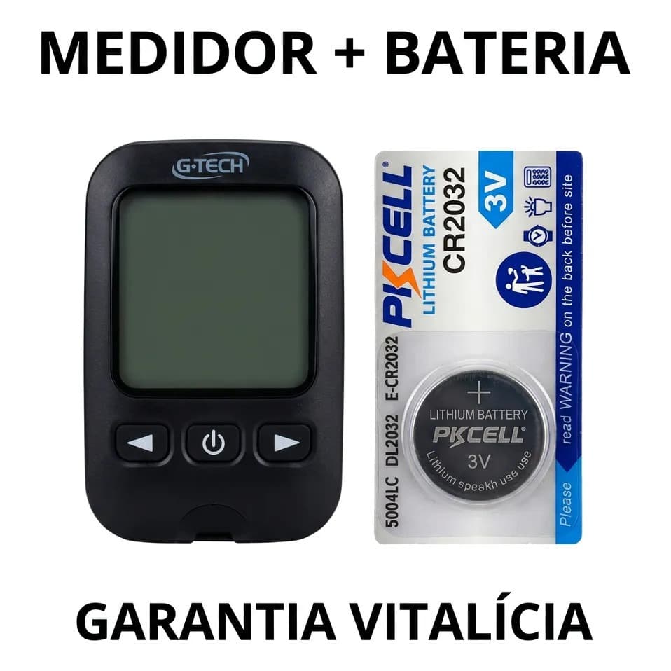 Medidor de Glicose G‑Tech Vita Ultra Auto Code • Apenas Medidor + Bateria • Garantia Vitalícia