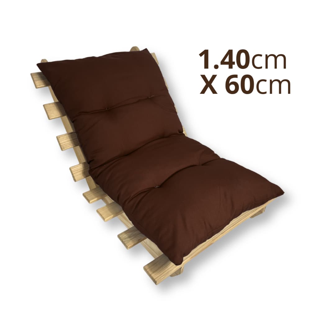 Colhão Futon 140x60cm Almofada Colchonete Dobrável Enrolável Poltrona Portátil Espreguiçadeira