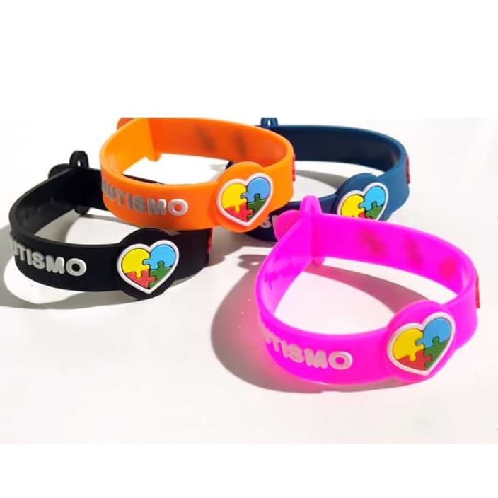 Pulseira Autismo Ajustável Silicone – Escolha sua Cor