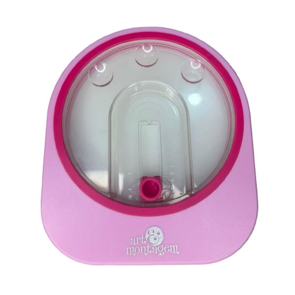 Cortador Circular Rotativo Para Papeis Corta Circulos de 2cm a 10cm + Refil com 2 Lâminas