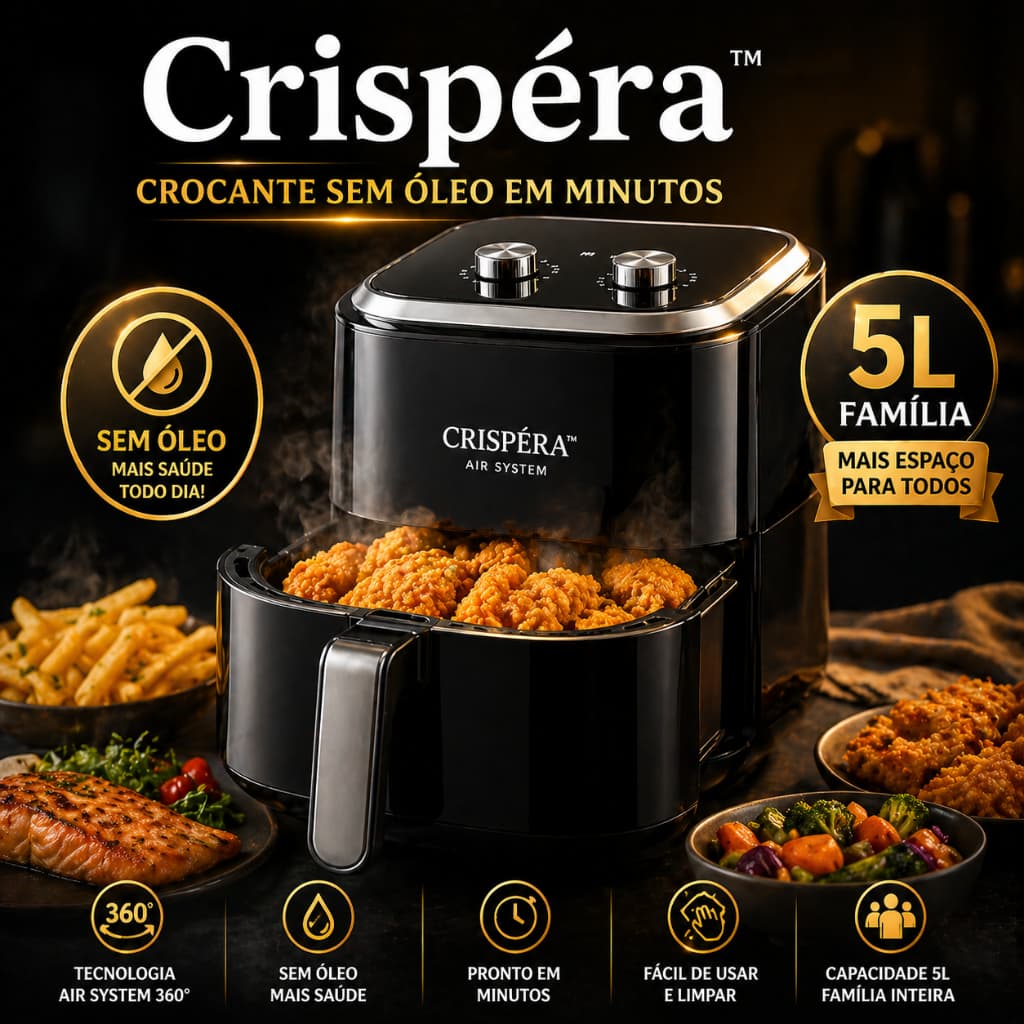 Conheça a Crispéra™ Air System — a forma mais inteligente de comer bem sem esforço.