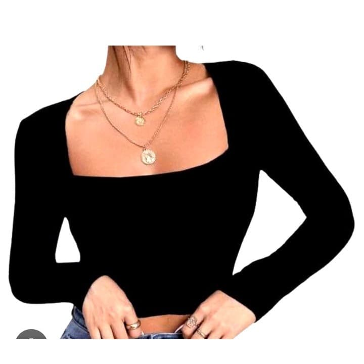 CROPPED FEMININO QUADRADO MANGA LONGA TEDENCIA