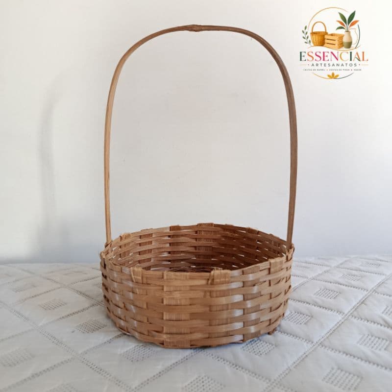 Kit 10 Cesta Fraldeiras De Bambu Para Café Da Manhã 20 CM