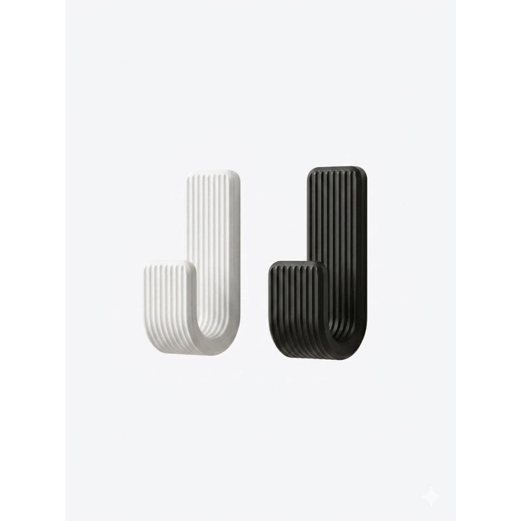 Gancho Adesivo Multiuso Porta Toalha Pano De Prato Utensílios Sem Furo Com Fita Adesiva Preto ou Branco 6x2,5x5cm Branco