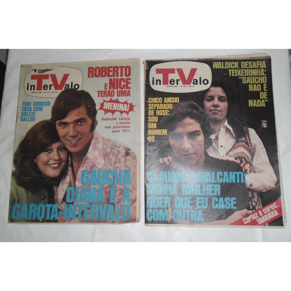 Antiga Revista Celebridades Famosos Tv Intervalo
