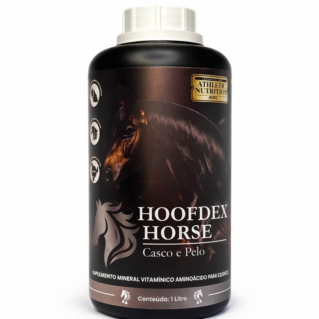 Suplemento Hoofdex Nutricional para Fortalecimento de Cascos de Cavalos Potros E Pôneis 1Litro