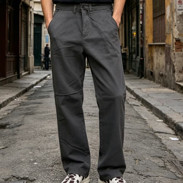 Calça Sarja Masculina Slim Fit com Bolsos Laterais e Traseiros