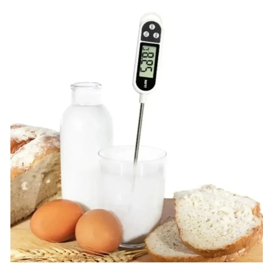 Termômetro Culinário Digital Espeto Alta Precisão Cozinha Churrasco LCD Medição Rápida Alimentos