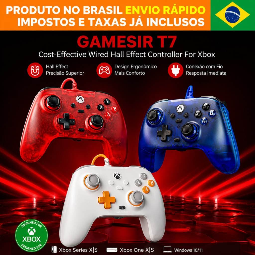 CONTROLE GAMESIR T7 XBOX SERIES X | S, STEAM, PC, 10/11 GRÁTIS GAME PASS ULTIMATE