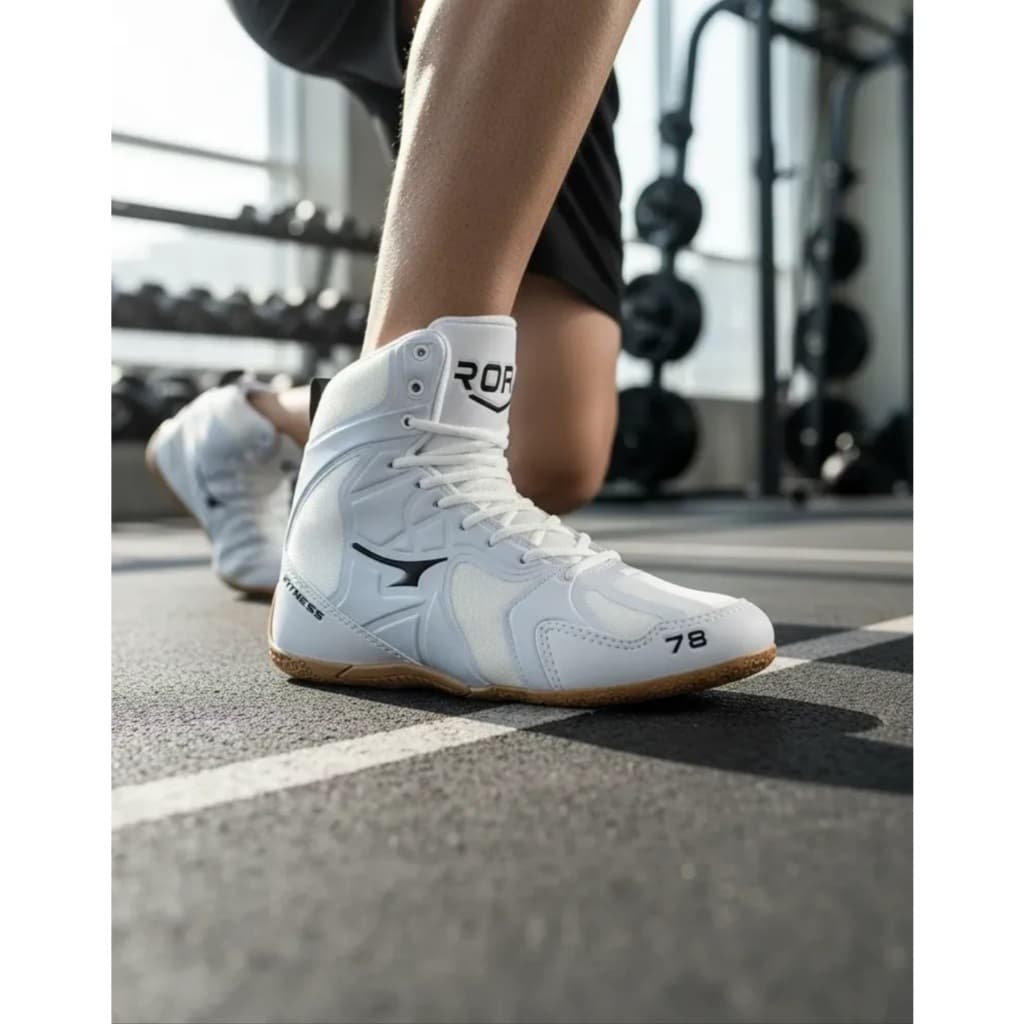 Bota Roman Cano Mêdio Para Boxe Com Lingueta Flexivel Respiravel Unissex