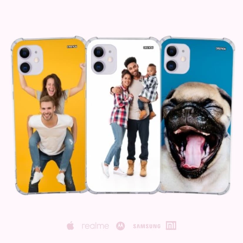 Kit 3 capinhas celular personalizadas com sua Foto Imagem logo Alta Qualidade