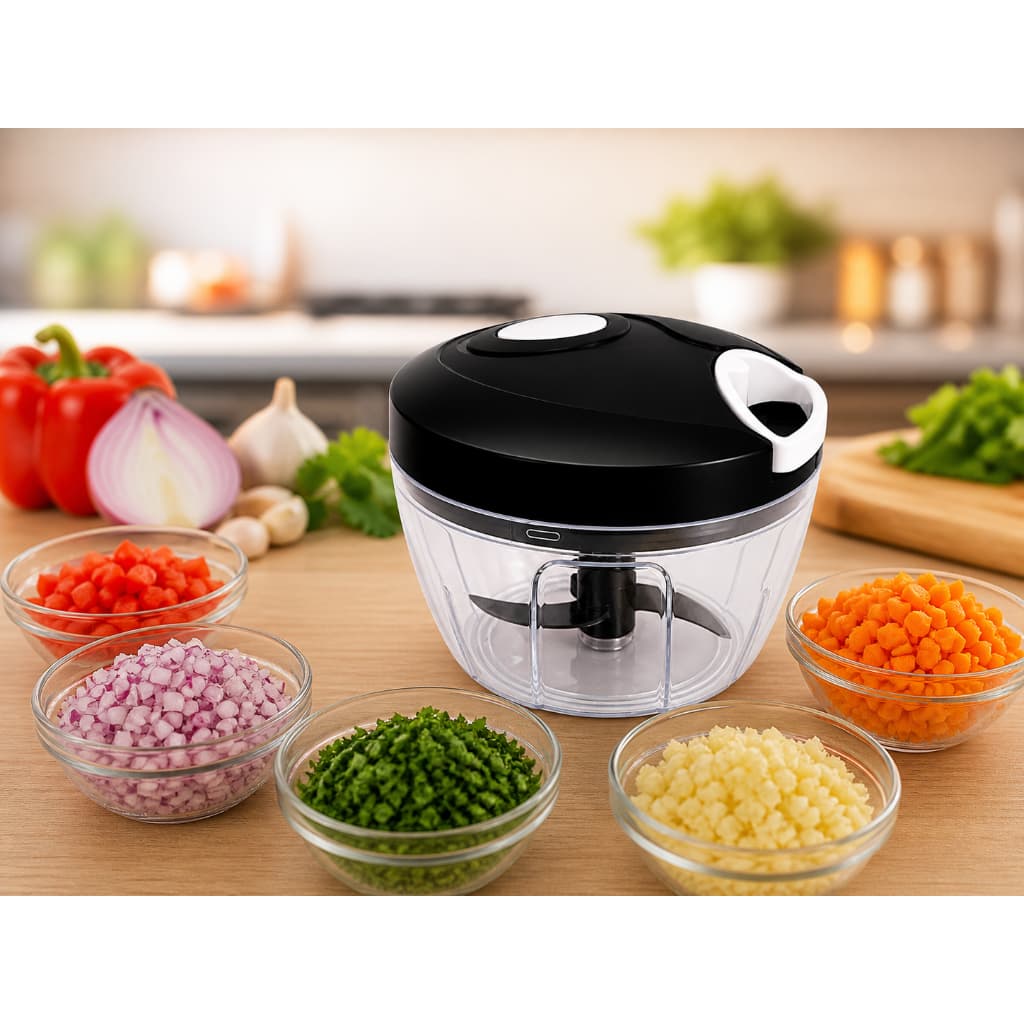 Processador Manual de Alimentos Portátil 500ml Sem Fio Picador Triturador Para Cozinha Viagem e Dieta Saudável