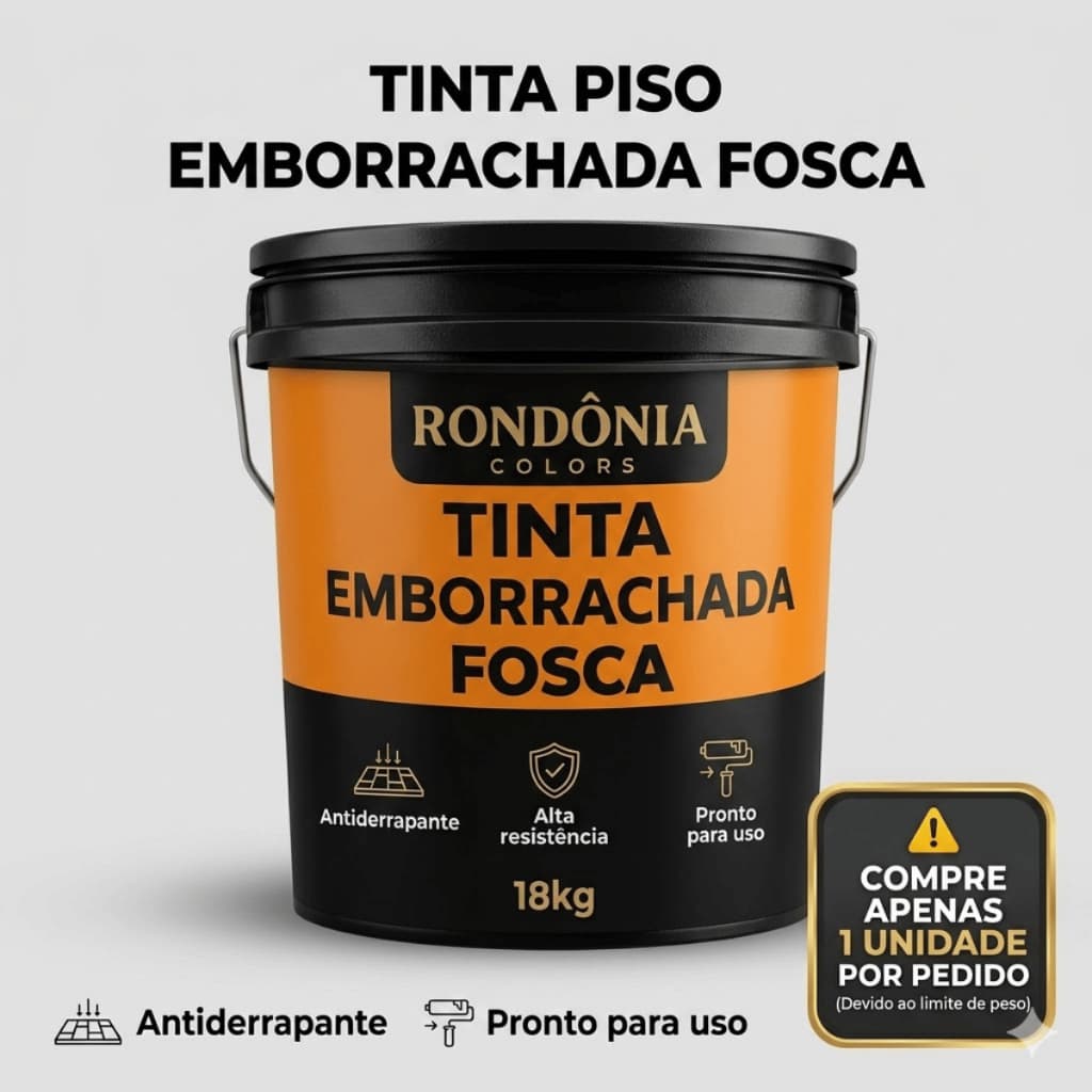 Tinta Piso 18kg Fosca Alta Resistência Cobertura Uniforme Durabilidade Concreto Externo Garagem