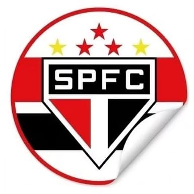 Adesivos Time São Paulo Futebol 3cm 4cm 5cm 1