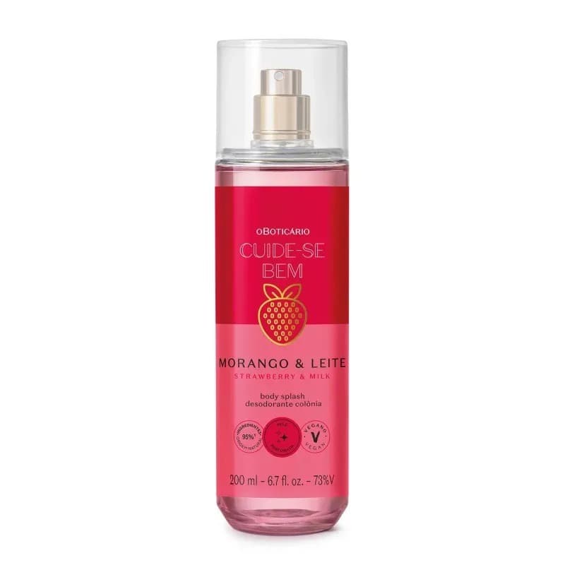 BODY SPLASH CUIDE-SE BEM MORANGO E LEITE 100ML