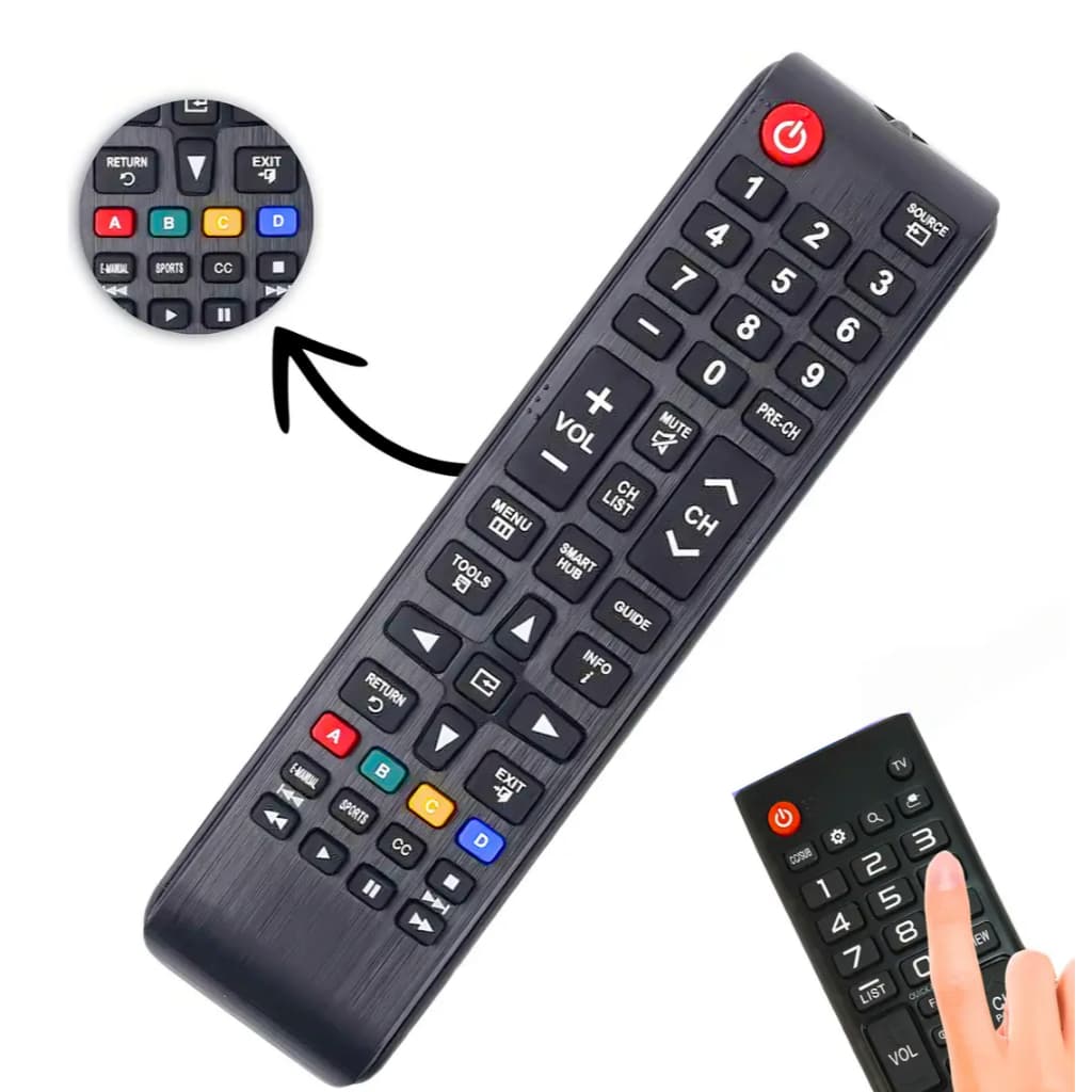 Controle Remoto para TV Samsung com Botões Sensíveis e Confortáveis
