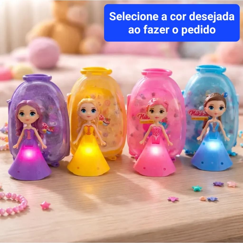 Bonequinha Mini com Luz cheirinho boneca pequena Lembrancinha
