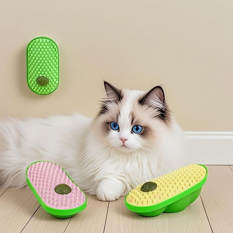 Escova Massageadora para Gatos com Catnip Integrado