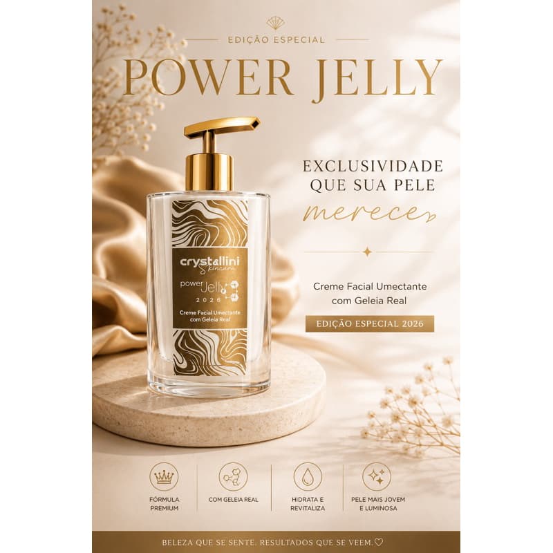 Creme Facial Power Jelly Com Geleia Real Hidratante Antiidade