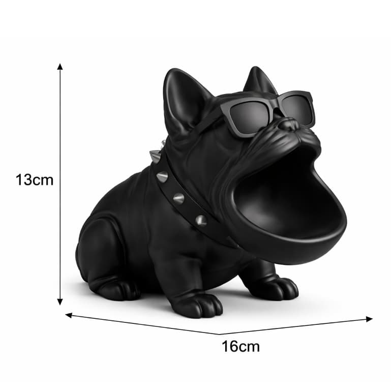 Decoração Escultura Bulldog Óculos Porta-treco moedas jóias Decorativo Mesa de Centro Decoração Presente de Aniversário
