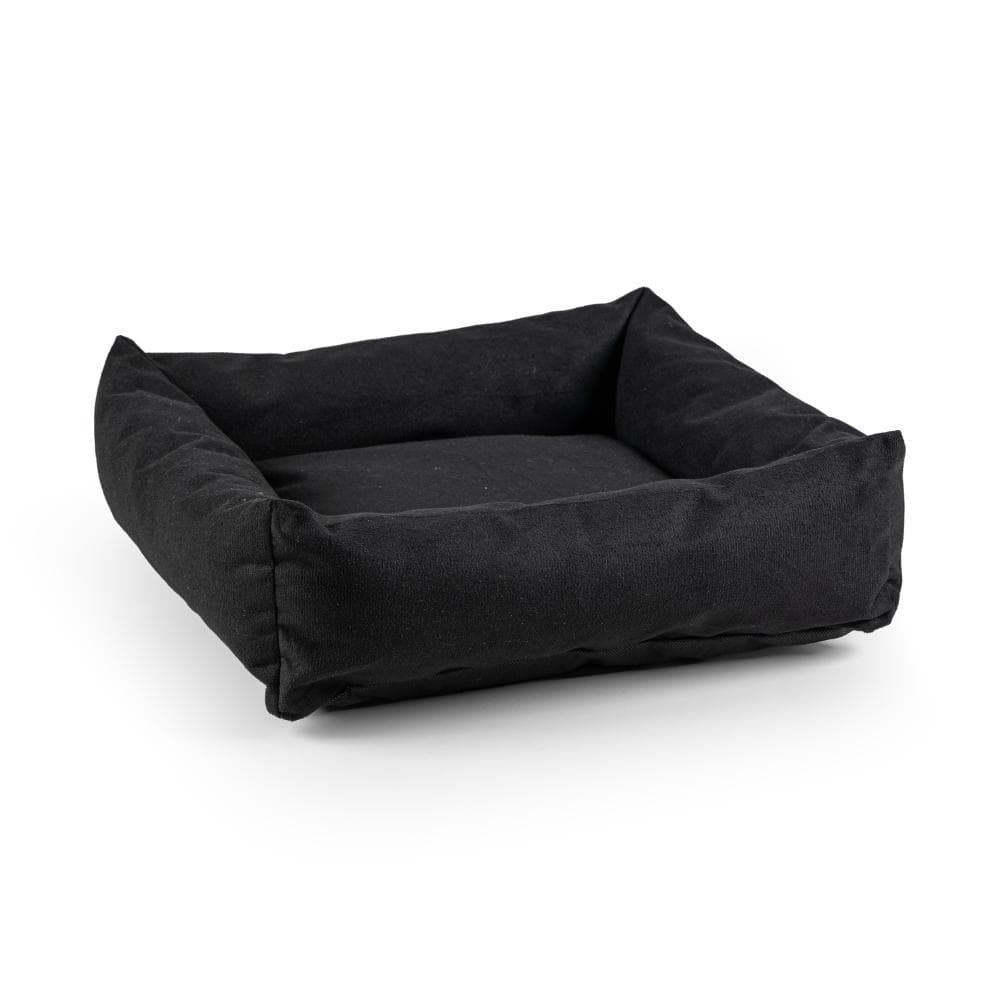 Cama para Cachorro e Gato em Suede Preto Inteiriço  Macio Lavável com Zíper e Enchimento Confortável