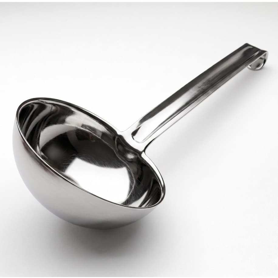 Concha De Feijão Aço Inox 29cm Utensílio Cozinha Luxo Colher Sopa e Arroz