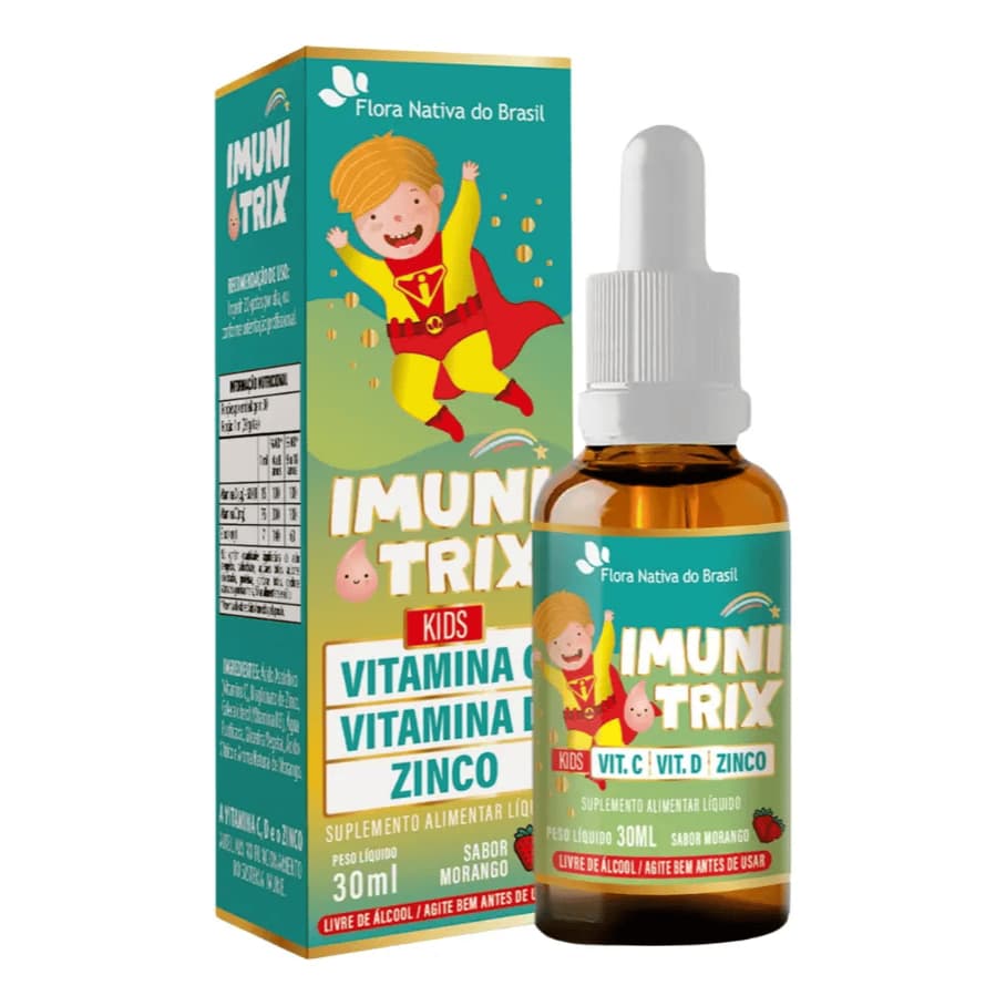 Imunitrix Infantil Vit. C D3 Zinco 30ml Morango Flora Nativa