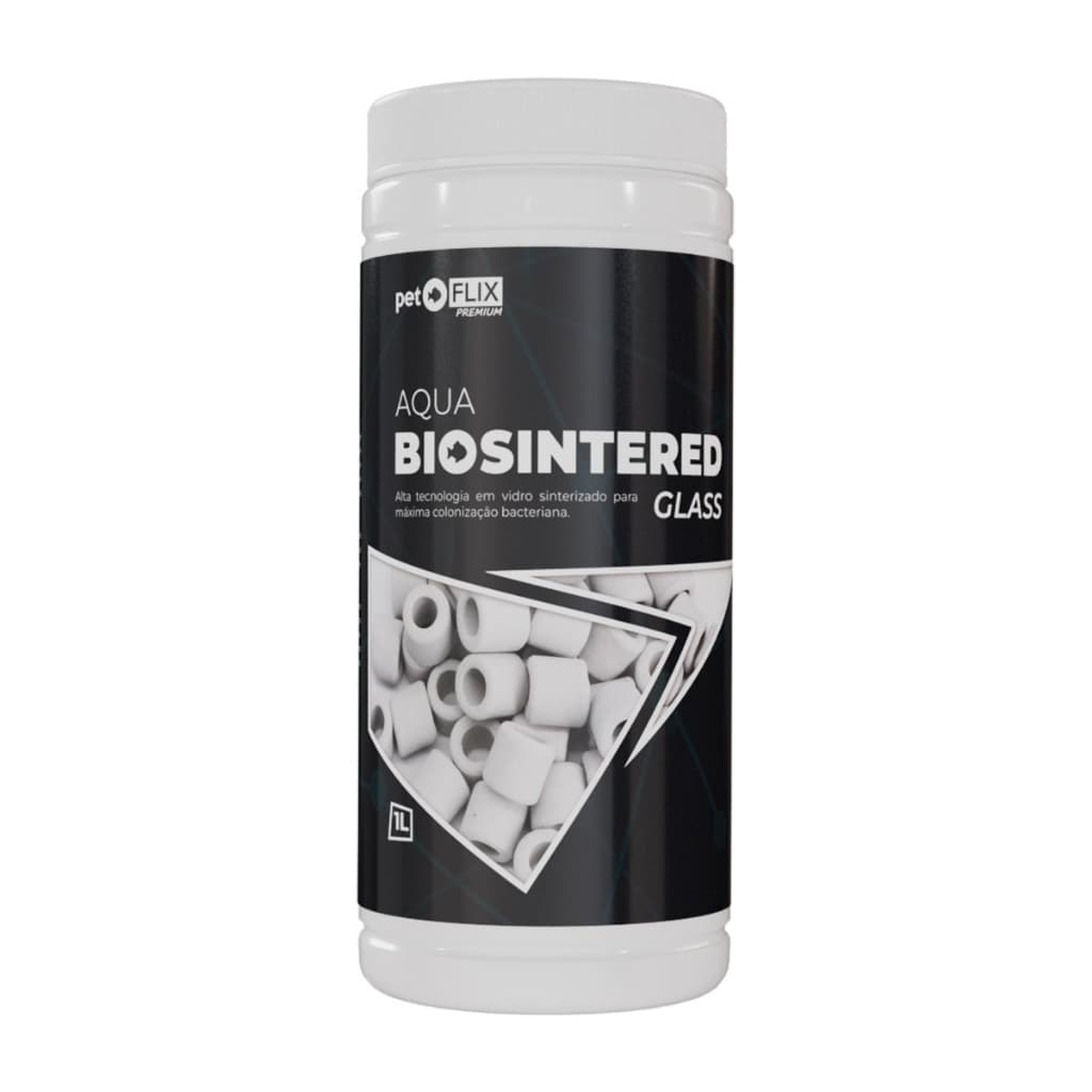 Mídia Biológica De Vidro Sinterizado 1L Bio Glass Pet Flix