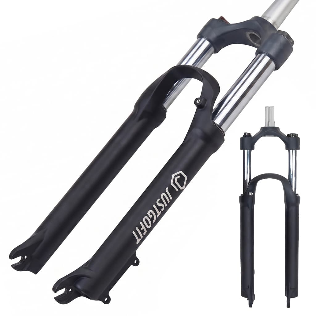 Garfo Suspensão MTB Aro 26 Alumínio Preto Trava Manual Ombro 100mm