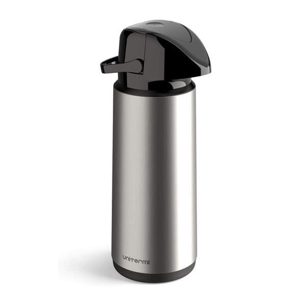 Kit 2 Garrafas Térmica 1,8L Unitermi Verona Inox Pressão e Design Moderno