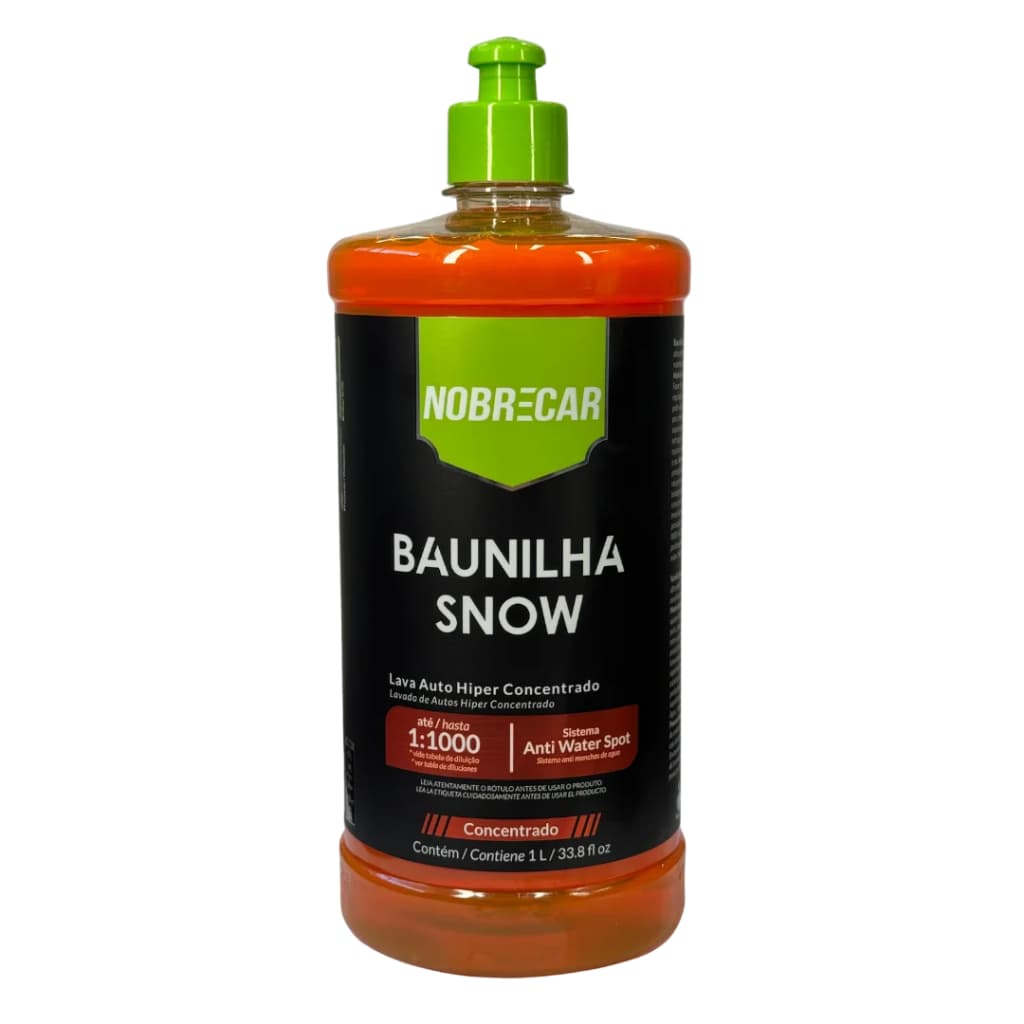 Baunilha Snow 1L - Shampoo Automotivo Hiper Concentrado - Até 1:1000 Nobrecar