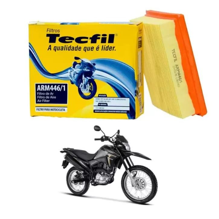 Filtro de Ar Honda CG 125 150 Bros XRE 190 Pop 100 TECFIL ARM446/1 Original