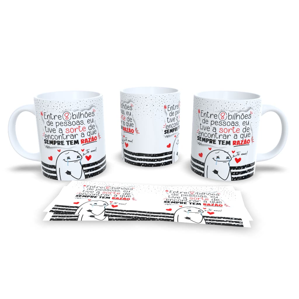 Caneca Sublimação Namorados, Amor + Chaveiro Coração Textura Tricô N5 - Sara Presentes
