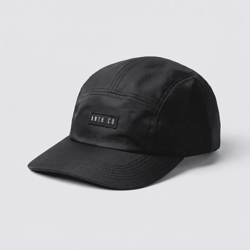 Boné Aba Curva 5 Five Panel Anth Co Impermeável Básico Preto Original proteção Uv 50+ minimalista