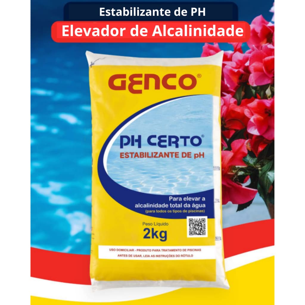 Elevador De Alcalinidade Genco PH Certo 2kg Estabilizante