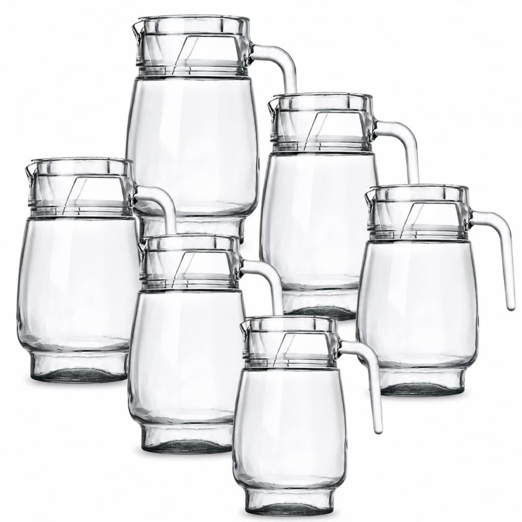Jarra Vidro 1,6 Litro C/tampa Linha Safira Suco Água Vinho