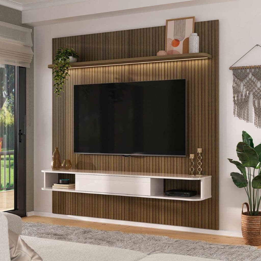 Painel de Tv 75 Belluno Artely com Gaveta e Suporte