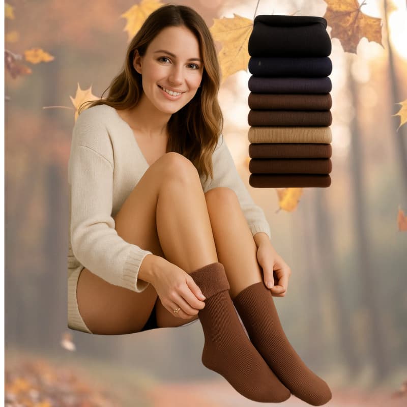 Kit 3 Pares de Meias Térmica Grossa Flanelada Fleece Inverno Frio Intenso Unissex