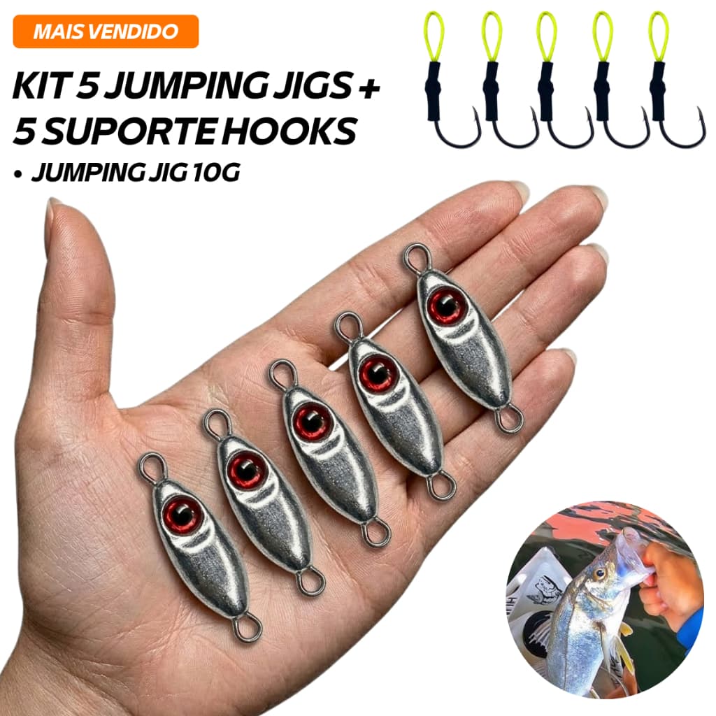 Micro Jumping Jig Pesca 10g Isca Artificial SEM PINTURA Cucaracha Chumbo + Suporte Hook Anzol Kit