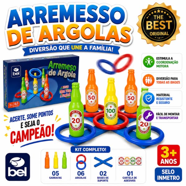 LANÇAMENTO! JOGO ARREMESSO DE ARGOLAS BEL – DIVERSÃO GARANTIDA PARA TODA A FAMÍLIA!