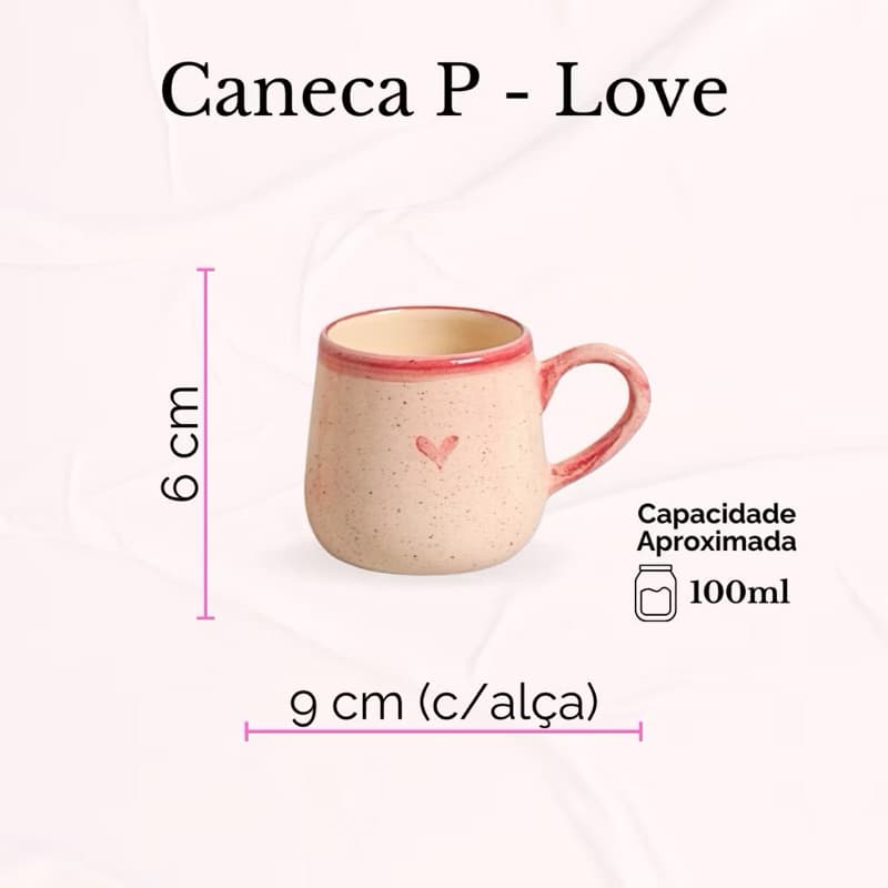 Caneca 100 ml Mini Cerâmica Artesanal Pintada à Mão Decoração Cantinho do Café Expresso Xícara Chá Escritório Mesa Posta