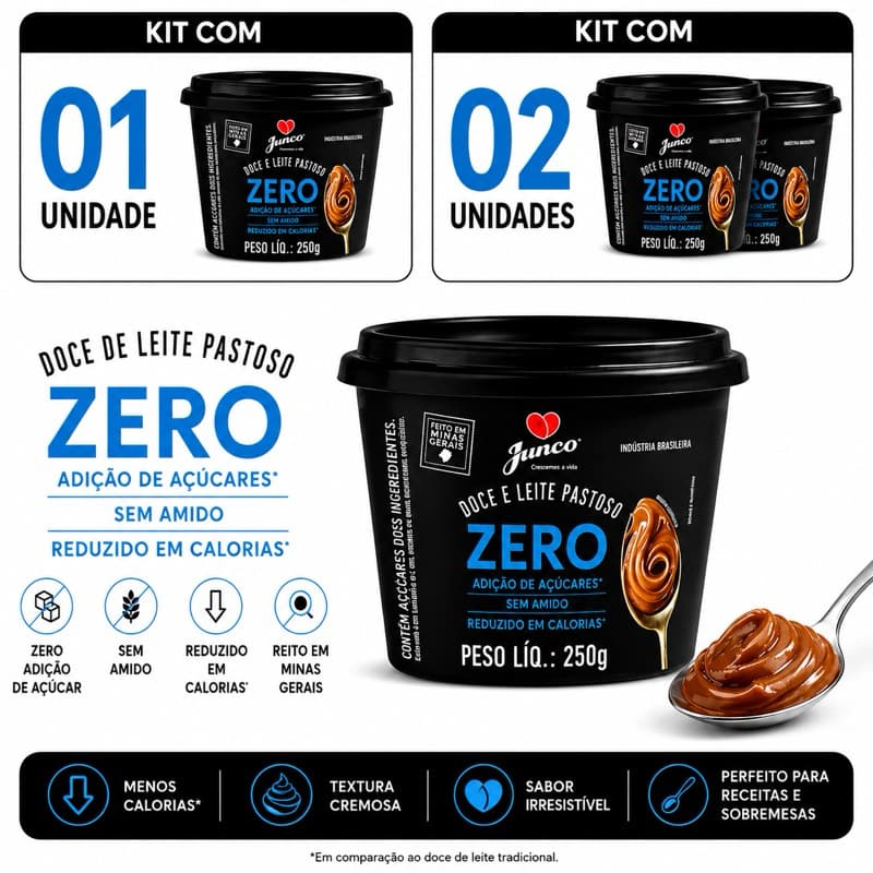 Doce de Leite Pote 250g Zero acucar Junco