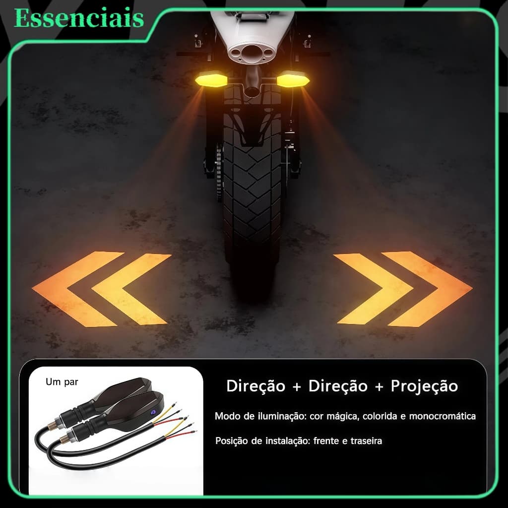 2Pcs Motorcycle Driving Projection Light Daytime Running Light LED Warning Light 27 Adjustable Light Modes