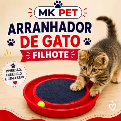 Brinquedo Arranhador Redondo Com Bolinha Interativo Relax Antiestresse Para Gatos Filhote