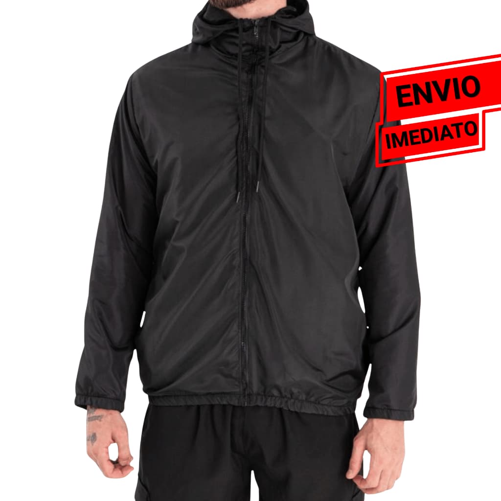 Corta Vento Masculino Impermeável Preto
