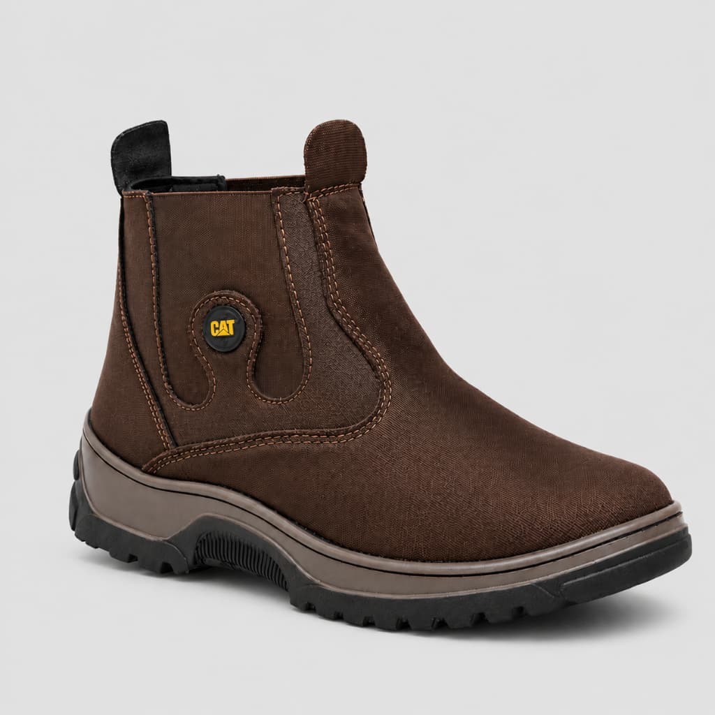 Botina CAT Masculina  Estilo Texana  Calce Fácil Leve Confortável REF 2003